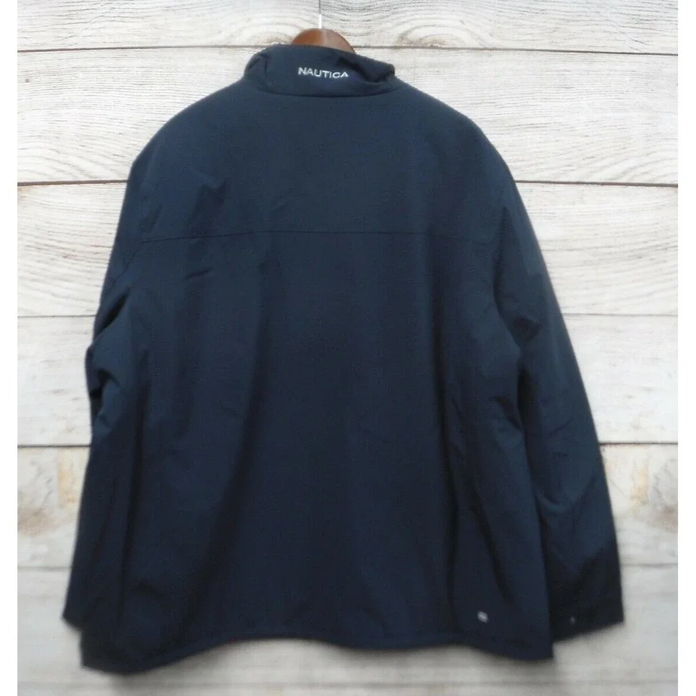 Nautica Stretch Jacket Mens Size 2XT Blue Quilt Lined Water Resistant Coat New